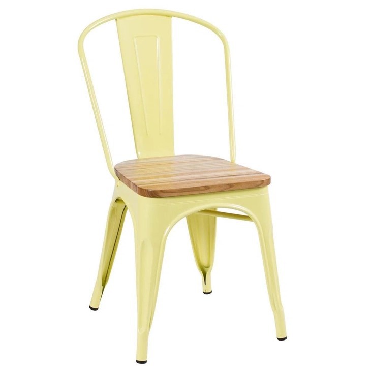 Tolix Chair Iron Painting Metal Chair Solid Wood Top best